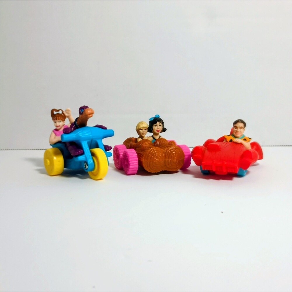 Flintstones Bedrock Roller McDonald's Car 3 Lot Vintage 1994 90s